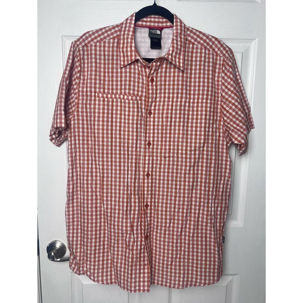 The North Face Short Sleeve Button Down Shirt Size Medium Zipper Pocket